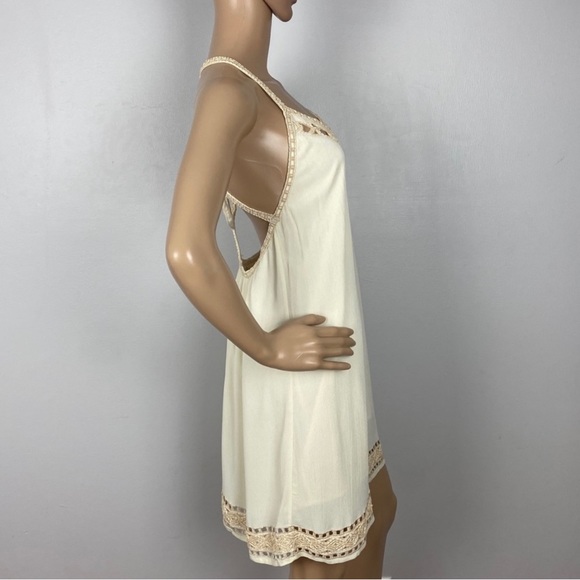 NEW SAYLOR REVOLVE CREAM EMBELLISHED MINI DRESS - Picture 5 of 9